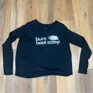 🎉Women’s Long Sleeve black Burn Boot Camp Shirt-Size Large